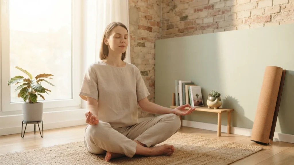 Morning meditation as part of a healthy routine