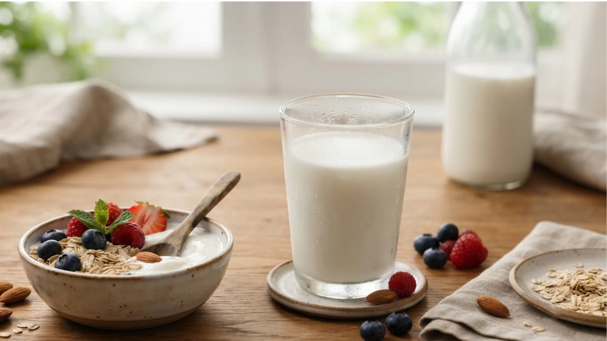 Is milk good for your health with a glass of milk and nutritious foods